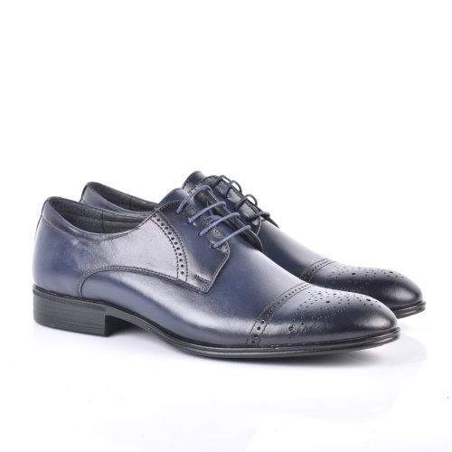 Pantofi bleumarin piele naturala zeus