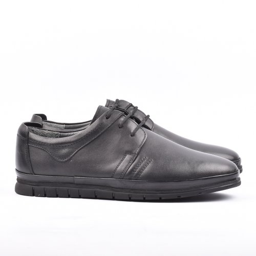 Pantofi negri piele naturala 1ve000